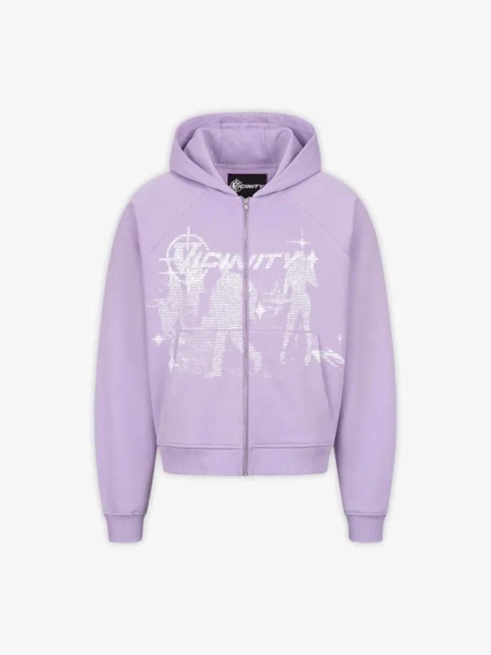 Vicinity Oversized Graphic Zip Hoodie size L